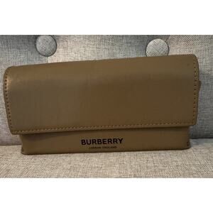 Burberry London England Leather Tan Sunglasses Magnetic Flap Cover Case